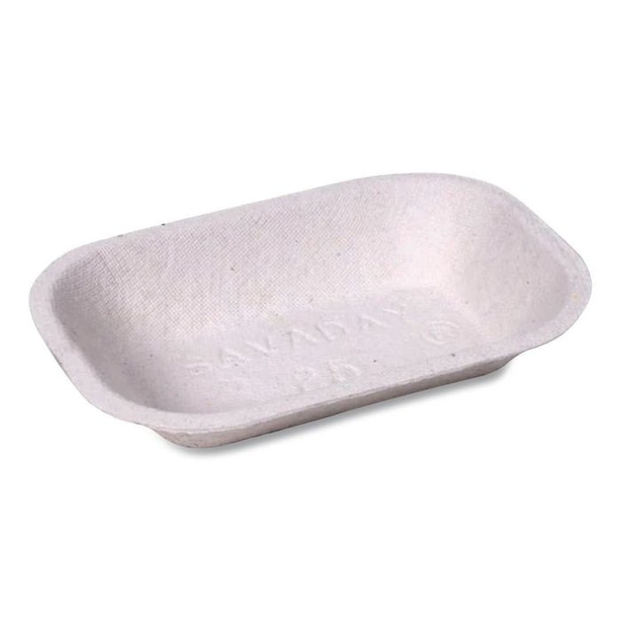 Savaday Molded Fiber Food Tray, 5 x 7, Beige, Paper, 250/Bag, 4 Bags/Carton