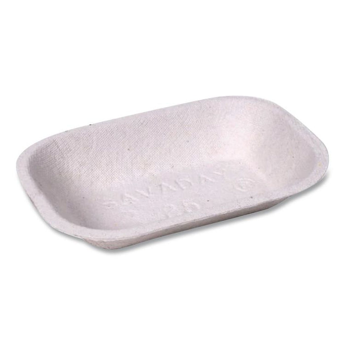 Savaday Molded Fiber Food Tray, 7 x 9, Beige, Paper, 250/Bag, 500/Carton