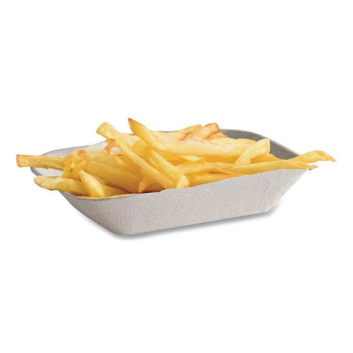 Savaday Molded Fiber Food Tray, 7 x 9, Beige, Paper, 250/Bag, 500/Carton