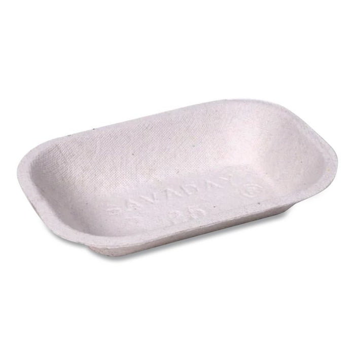 Savaday Molded Fiber Food Tray, 4 x 6, Beige, Paper, 250/Bag, 4 Bags/Carton
