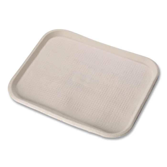 StrongHolder Molded Fiber Food Trays, 9 x 12 x 1, Beige, Paper, 250/Carton
