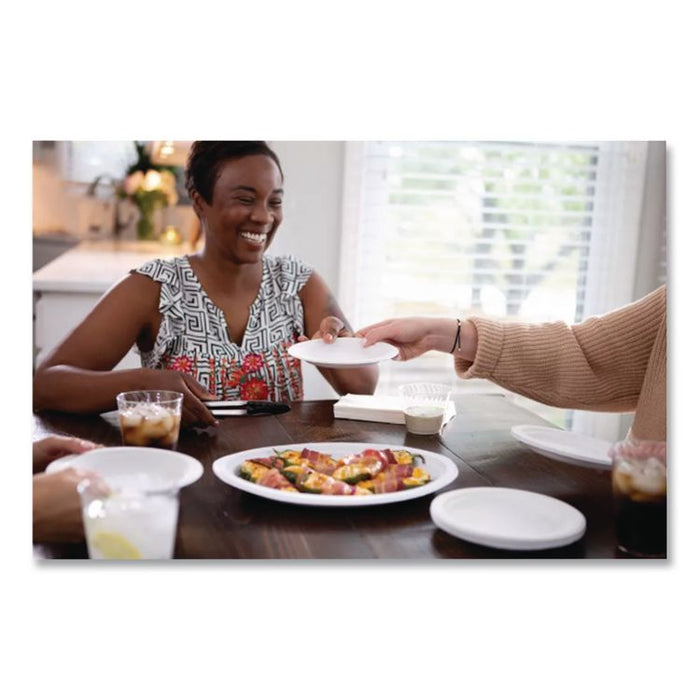 Classic Paper Plates, 6.75" dia, White, 125/Pack, 8 Packs/Carton