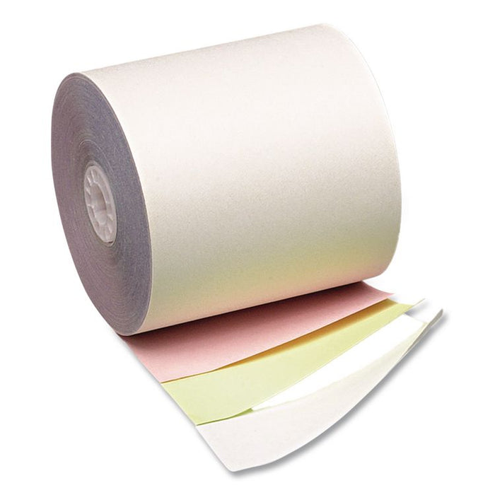 Impact Printing Carbonless Paper Rolls, 2.25" x 70 ft, White/Canary, 10/Pack