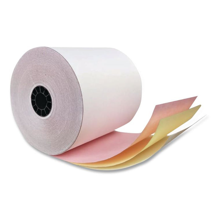 Impact Printing Carbonless Paper Rolls, 2.25" x 70 ft, White/Canary, 10/Pack
