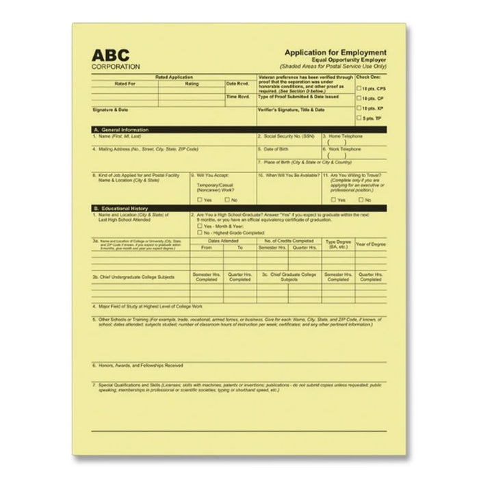Digital Carbonless Paper, 2-Part, 8.5 x 11, White/Canary, 2,500/Carton