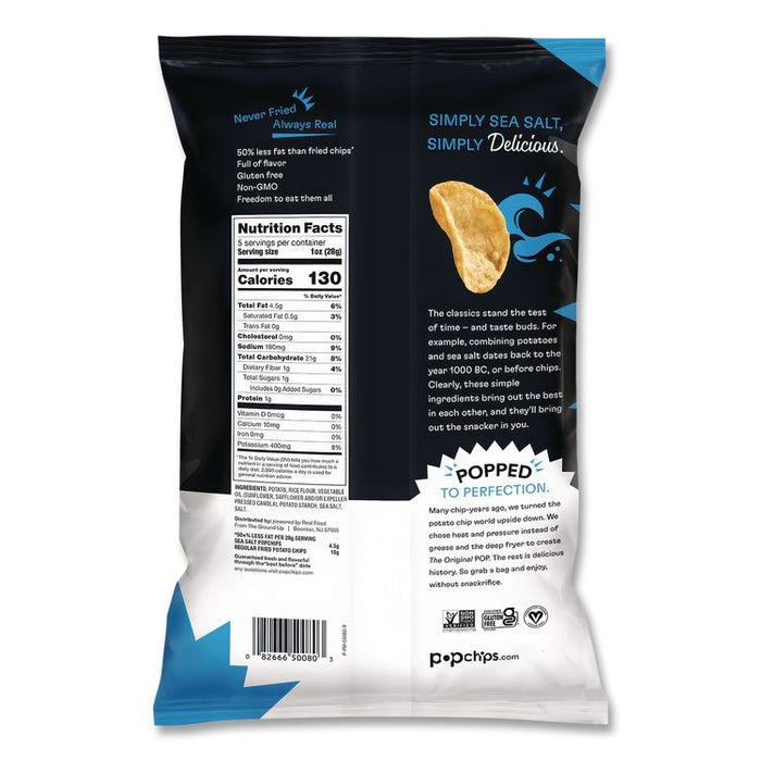 Potato Chips, Sea Salt Flavor, 0.8 oz Bag, 24/Carton