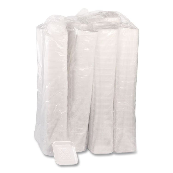 Supermarket Tray, #1S, 5.1 x 5.1 x 0.65, White, Foam, 1,000/Carton