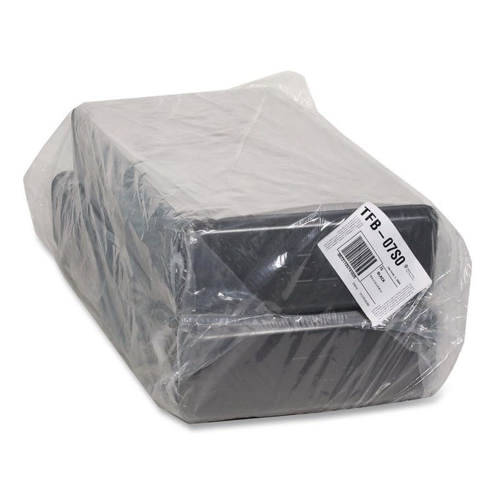 Supermarket Tray, #7S, 14.62 x 5.62 x 0.67, Black, Foam, 250/Carton