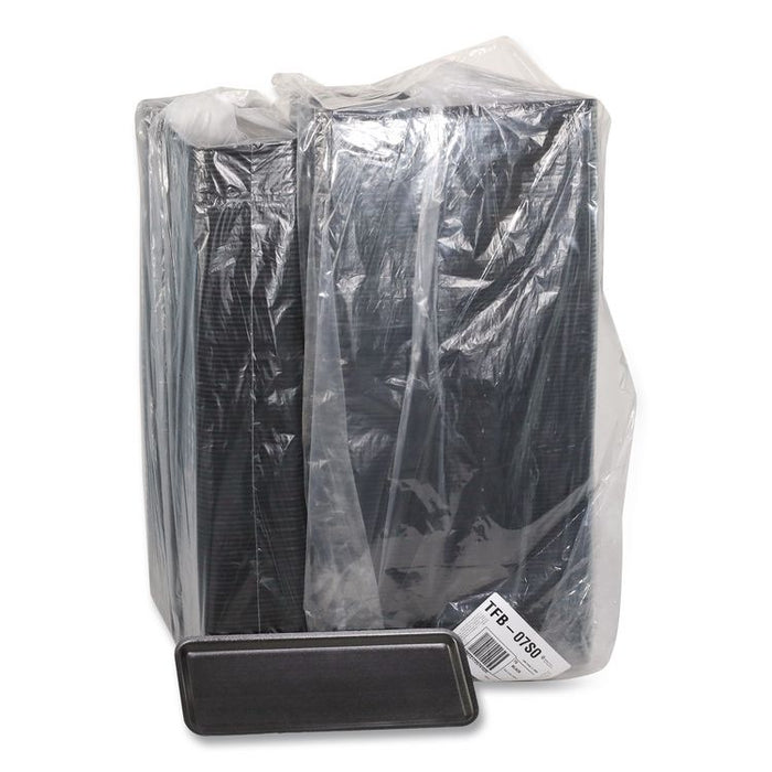 Supermarket Tray, #7S, 14.62 x 5.62 x 0.67, Black, Foam, 250/Carton
