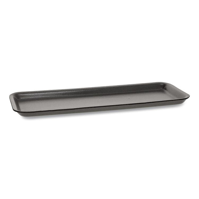 Supermarket Tray, #7S, 14.62 x 5.62 x 0.67, Black, Foam, 250/Carton