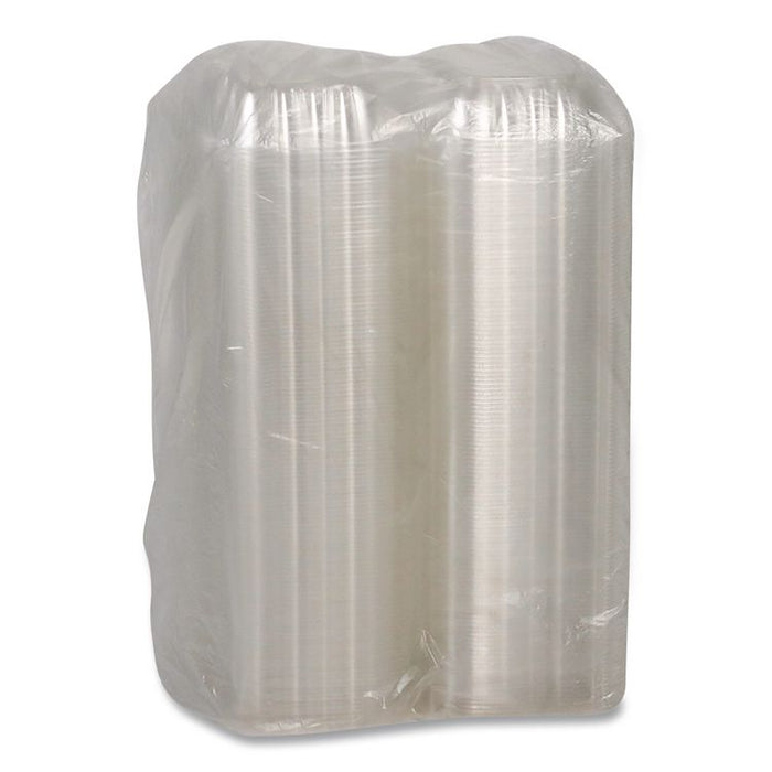 SENSATION SmartLock Hinged Lid Container, 5.2 x 5.3 x 2.56, Clear, Plastic, 375/Carton