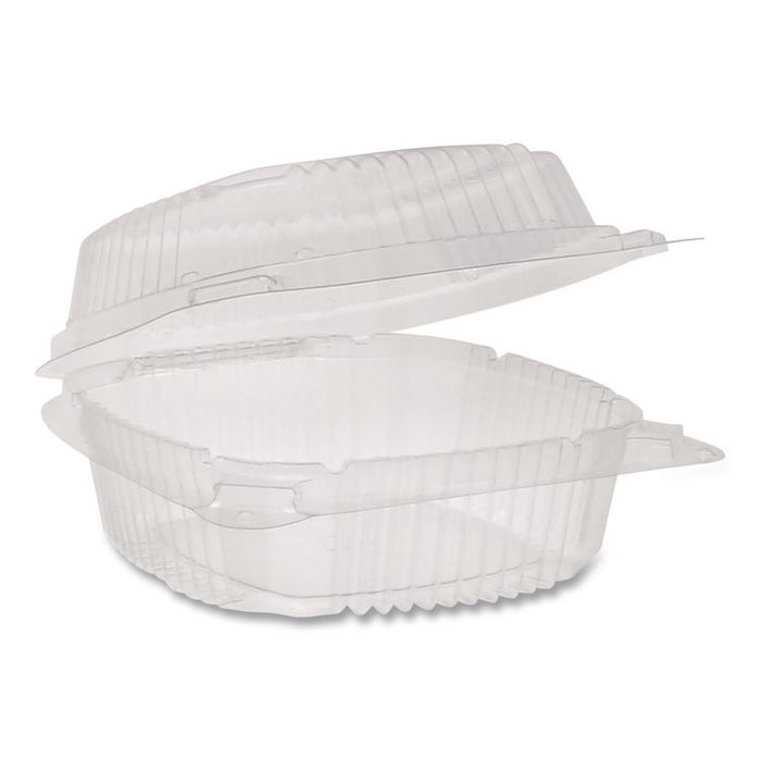 ClearView SmartLock Hinged Lid Container, Hoagie Container, 11 oz, 5.25 x 5.25 x 2.5, Clear, Plastic, 375/Carton