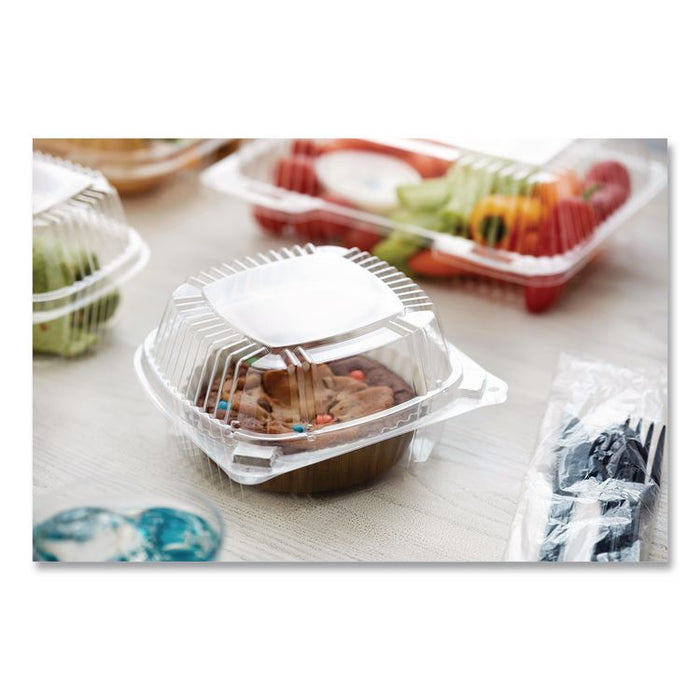ClearView SmartLock Hinged Lid Container, 20 oz, 5.8 x 6 x 3, Clear, Plastic, 500/Carton