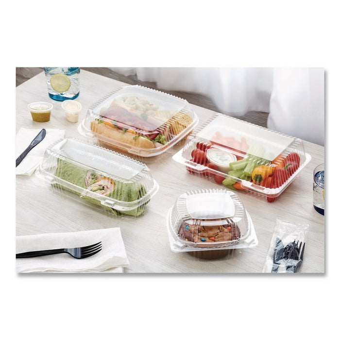 ClearView SmartLock Hinged Lid Container, 20 oz, 5.8 x 6 x 3, Clear, Plastic, 500/Carton