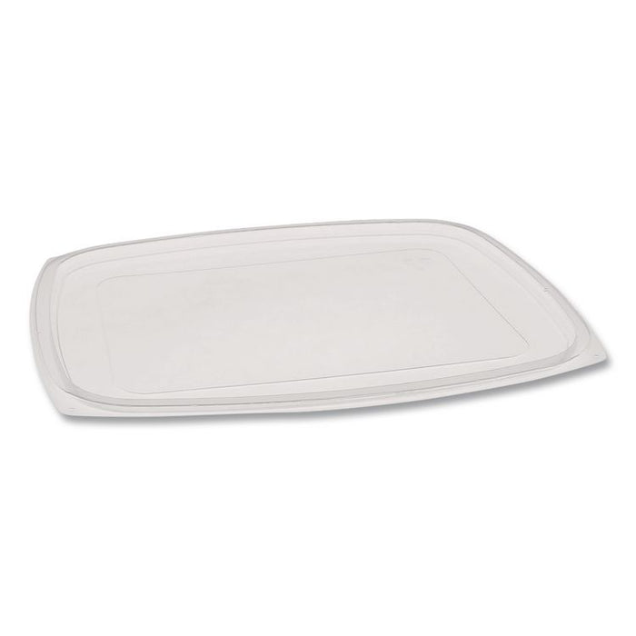 Showcase Deli Container Lid, Flat Lid For 3-Compartment 48/64 oz Containers, 9 x 7.38 x 0.19, Clear, Plastic, 220/Carton