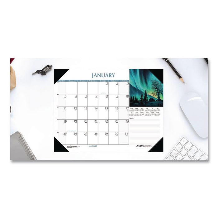 Earthscapes Scenic Desk Pad Calendar, Scenic Photos, 22 x 17, White Sheets, Black Binding/Corners,12-Month (Jan-Dec): 2026