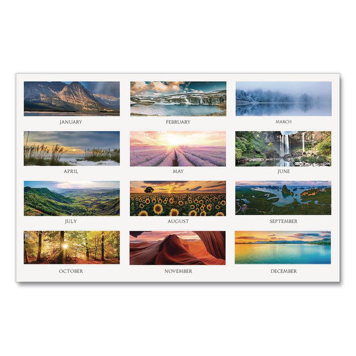 Earthscapes Recycled 3-Month Vertical Wall Calendar, Scenic Photography, 8 x 17, White Sheets, 14-Month: Dec 2025 to Jan 2027