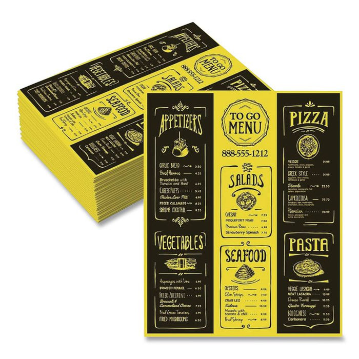 Exact Brights Paper, 20 lb Bond Weight, 8.5 x 11, Bright Yellow, 500/Ream