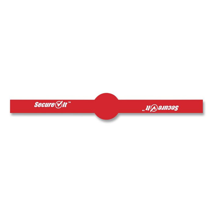 SecureIT Tamper Evident Food Container Seals, 1 x 7, Red, Paper, 250/Roll, 2 Rolls/Pack