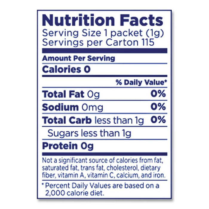 Zero Calorie Sweetener, 0.04 oz Packet, 500/Box