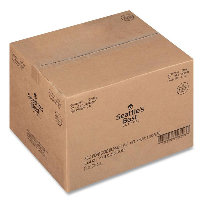 Premeasured Coffee Packs, Portside Blend, 2.1 oz Packet, 72/Carton