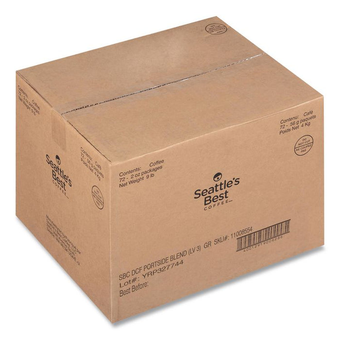 Premeasured Coffee Packs, Decaf Portside Blend, 2.6 oz Packet, 72/Carton