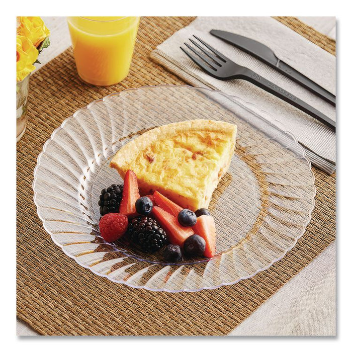 Classicware Plastic Plates, 9" dia, Clear, 12/Pack