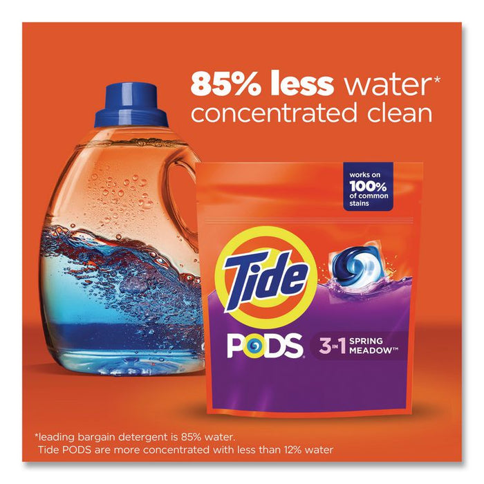 Pods, HE Compatible, Laundry Detergent, Spring Meadow Scent, 31/Pack, 4 Packs/Carton