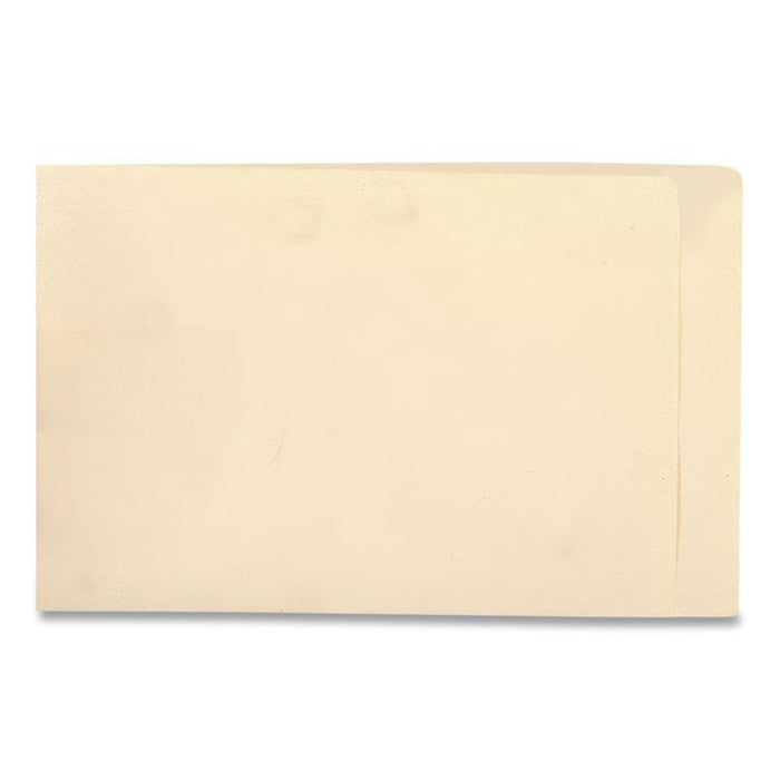 Compact End Tab File Folder, Straight Tabs, 0.75" Expansion, Manila, 100/Box