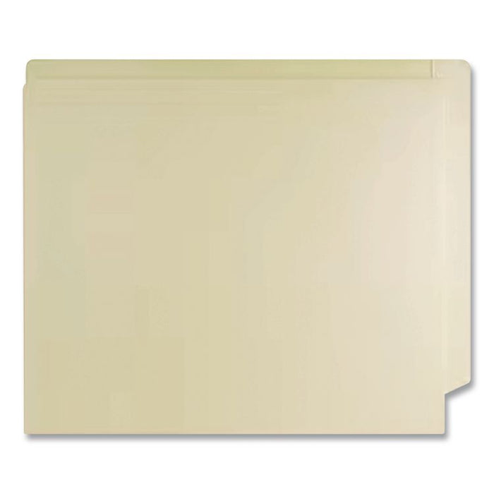 Slash Pocket End Tab Fastener Folders, Straight Tab, Expands 0.75", 1 Fastener, Letter Size, Manila, 250/Box