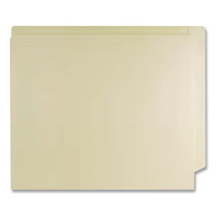 End Tab Fastener Folders, Straight Tab, Expands 0.75", 2 Fasteners, Letter Size, Manila, 50/Box
