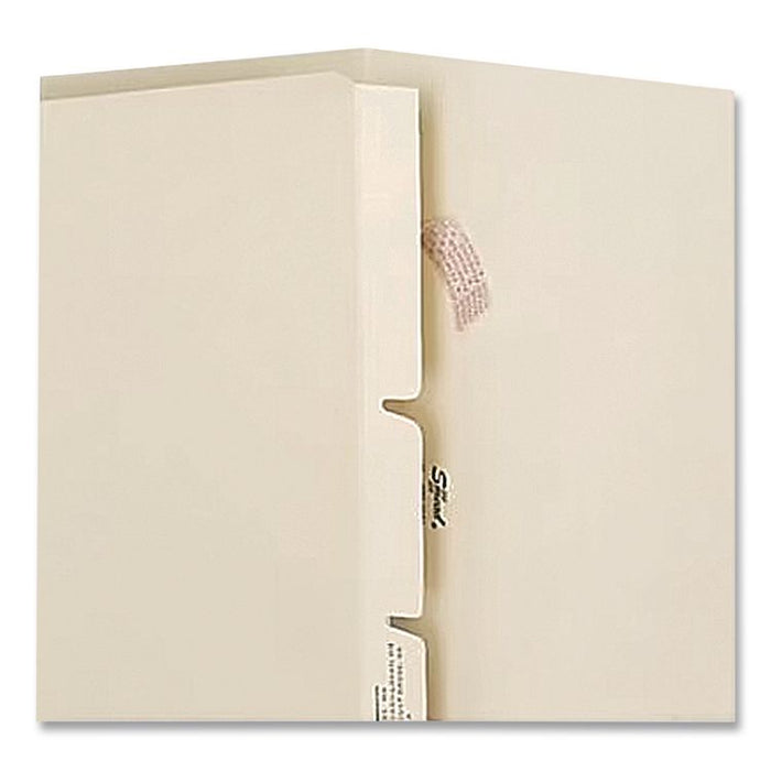 Card Stock Classification Folder Divider, 2 Fasteners, Letter Size, Manila, 100/Box