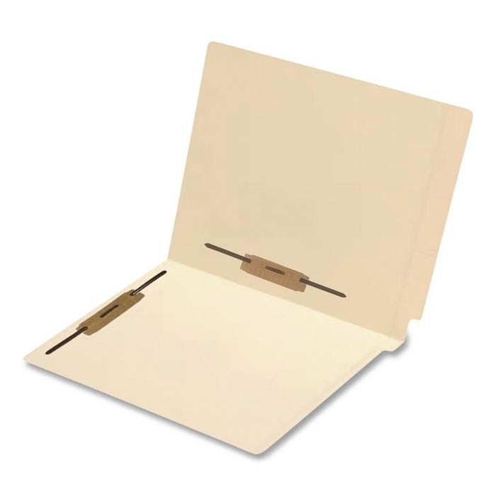 Heavy-Duty End Tab Fastener Folders, Expands 0.75", 2 Fasteners: Horizontal/Vertical , Letter Size, Manila, 250/Box