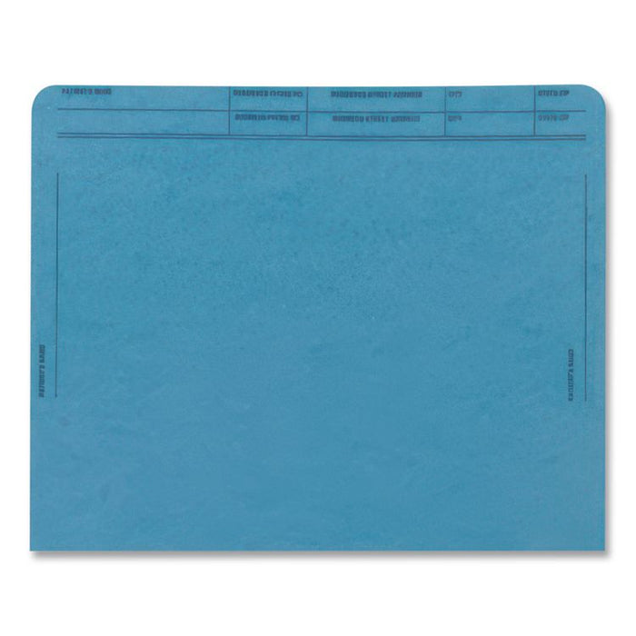 Patient File Pocket, Letter Size, Blue, 50/Box