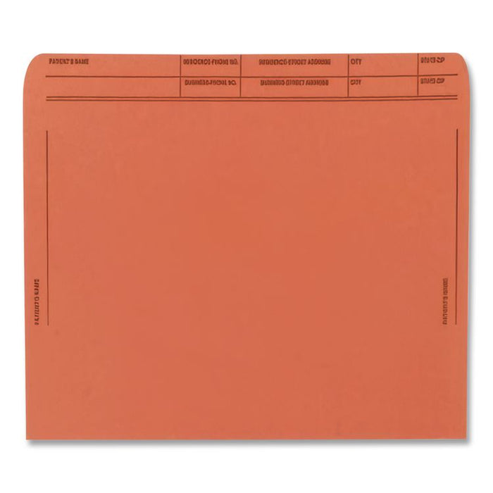 Patient File Pocket, Letter Size, Orange, 50/Box