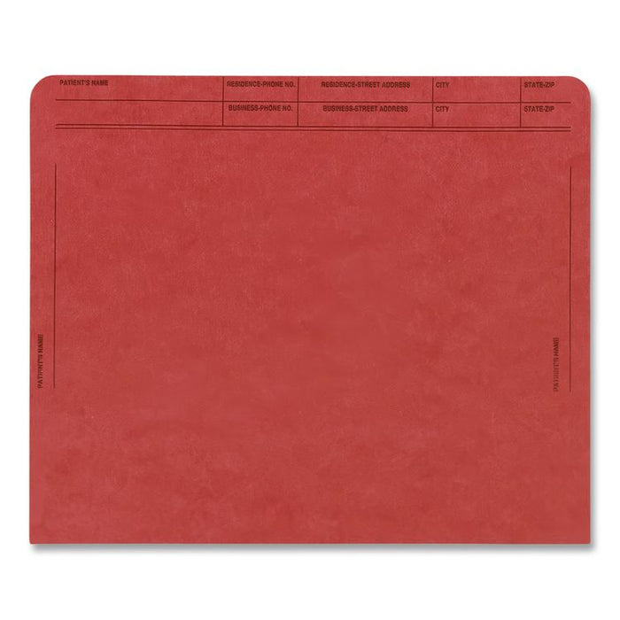 Patient File Pocket, Letter Size, Red, 50/Box