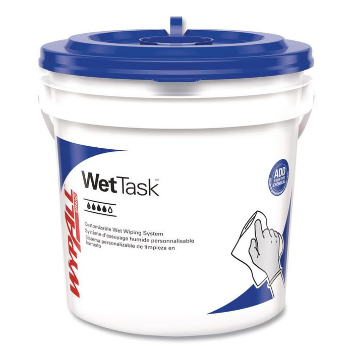 Power Clean Wipers for Solvents WetTask Customizable Wet Wiping System, 6 x 12, Unscented, 95/Roll, 6 Rolls/1 Bucket/Carton