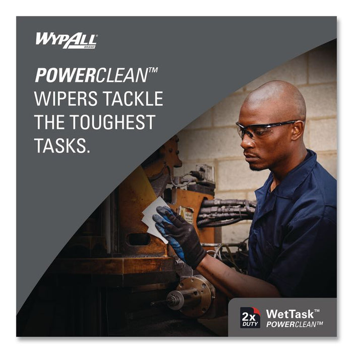 Power Clean Wipers for Solvents WetTask Customizable Wet Wiping System, 6 x 12, Unscented, 95/Roll, 6 Rolls/1 Bucket/Carton