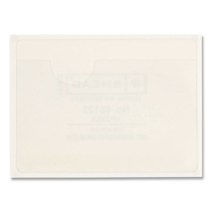 Self-Adhesive Poly Pockets, Top Load, 4.06 x 3, Clear, 100/Box