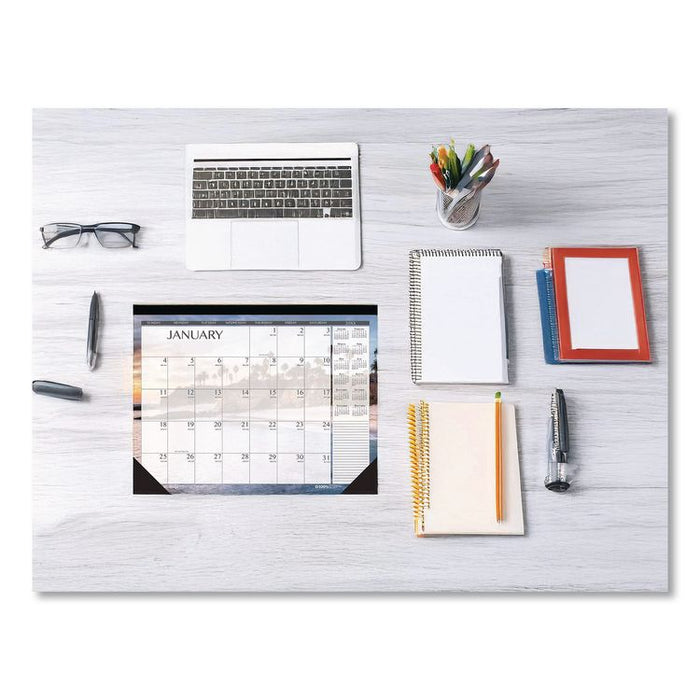 Recycled Earthscapes Desk Pad Calendar, Seascapes Photography, 18.5 x 13, Black Binding/Corners,12-Month (Jan to Dec): 2026