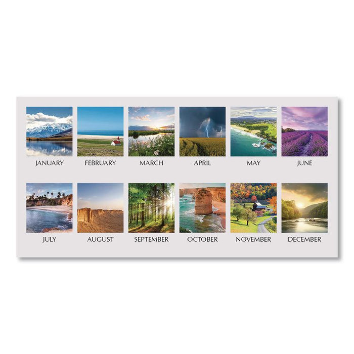 Earthscapes Recycled Desk Tent Monthly Calendar, Scenic Photography, 8.5 x 4.5, White Sheets, 12-Month (Jan to Dec): 2026