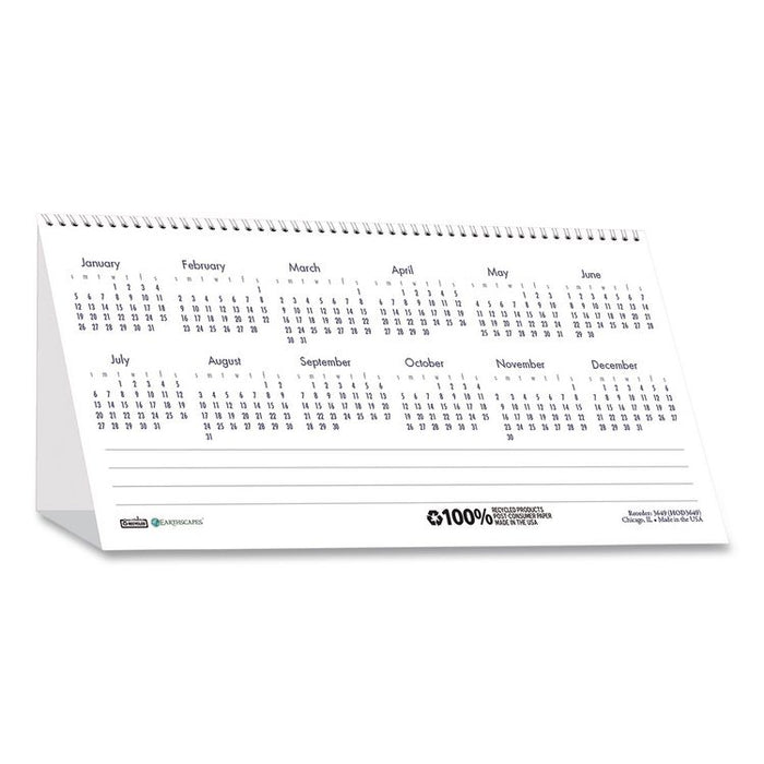 Earthscapes Recycled Desk Tent Monthly Calendar, Puppies Photography, 8.5 x 4.5, White Sheets, 12-Month (Jan to Dec): 2026
