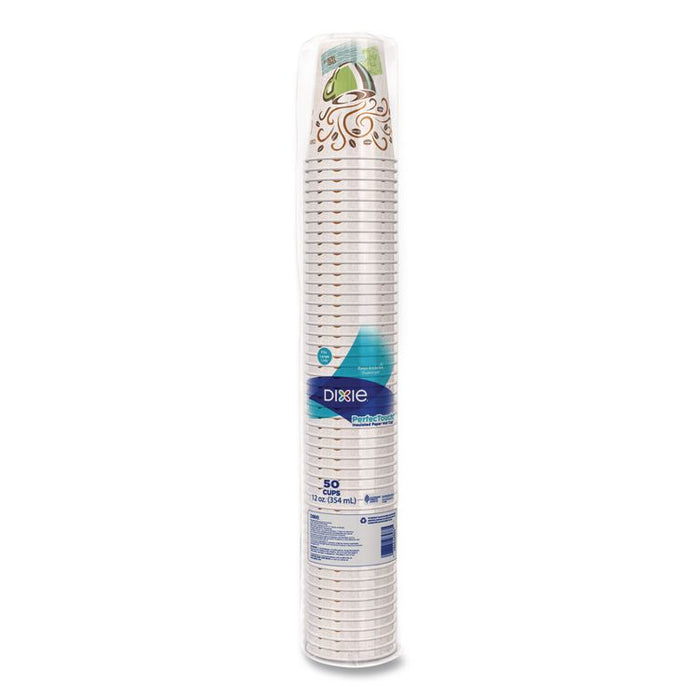 PerfecTouch Paper Hot Cups, 12 oz, Coffee Haze Design, 50/Sleeve, 20 Sleeves/Carton