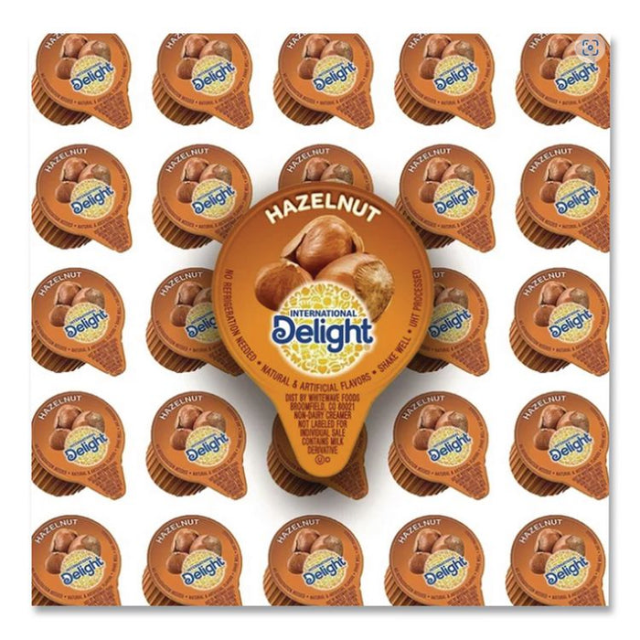 Flavored Liquid Non-Dairy Coffee Creamer, Hazelnut, 0.44 oz Mini Cups, 48/Box