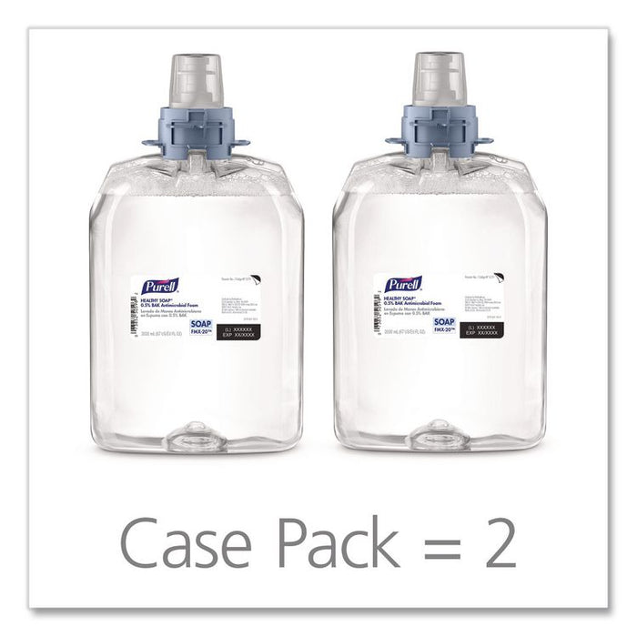 HEALTHY SOAP 0.5% BAK Antimicrobial Foam Refill, For FMX-20 Dispenser, Light Fresh Scent, 2,000 mL, 2/Carton