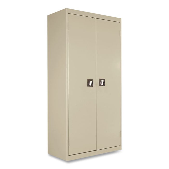 Space Saver Storage Cabinet, Four Shelves, 30w x 15d x 66h, Putty
