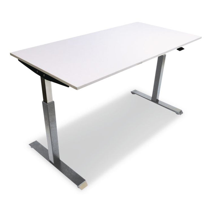 Alera AdaptivErgo Sit-Stand Pneumatic Height-Adjustable Table Base, 59.06" x 28.35" x 26.18" to 39.57", Gray