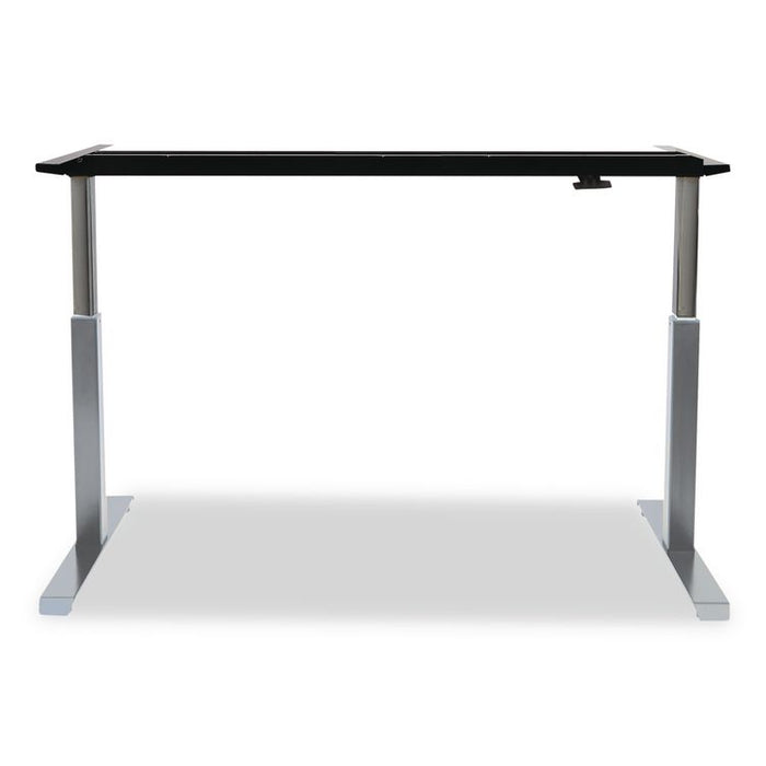 Alera AdaptivErgo Sit-Stand Pneumatic Height-Adjustable Table Base, 59.06" x 28.35" x 26.18" to 39.57", Gray