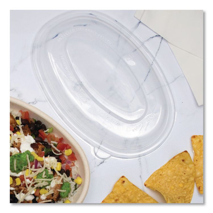 Dome Covers and Lids, For 28 oz Container, 6.75 x 9.5 x 1.83, Clear, 300/Carton
