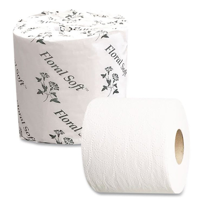 Two-Ply Standard Bathroom Tissue, Septic Safe, White, 400 Sheets/Roll, 48 Rolls/Carton